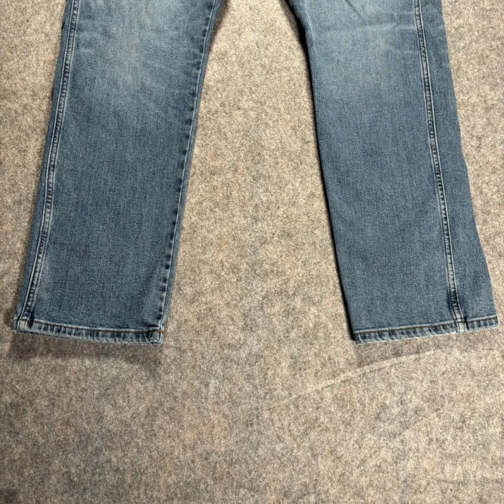 Wrangler Slim Straight Jeans Mens Blue Denim Size 38x32 Cowboy Western Rodeo vtg